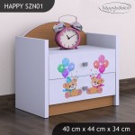 Nočna omarica Happy babies Medvedka z baloni 27 SZN1